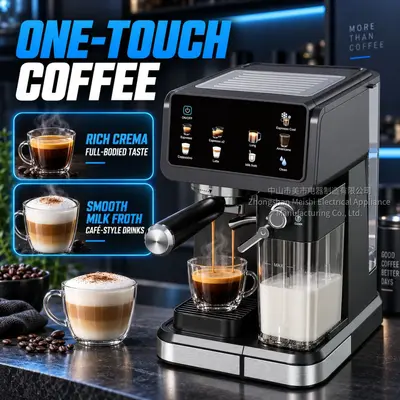 Household Semi-Automatic Espresso Capsule Coffee Machine with Milk Frother