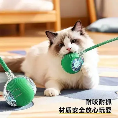 滚滚球猫咪玩具自嗨解闷智能逗猫球自动逗猫棒遛猫遛狗突突球电动