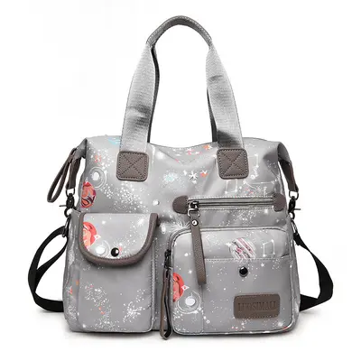 Women's Printed Nylon Crossbody Bag, Large Capacity Casual Shoulder Bag - 8