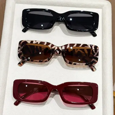Women's Square Leopard Print Full-Frame Sunglasses, 2025 Style - 1