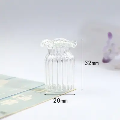 Mini Handmade Glass Vase for Eternal Flowers Desk Decor - 6