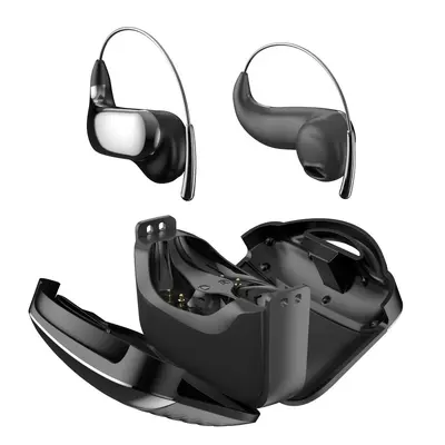 Werkseitige Speicher-Stahldraht-Ohrbügel-Bluetooth-Kopfhörer mit langer Akkulaufzeit, Krokodilleder-Handgriff-Aktentasche, KI-Übersetzungskopfhörer - 6