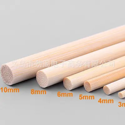Bambu çubuk 3-10 mm yuvarlak DIY buket malzemesi toptan - 7