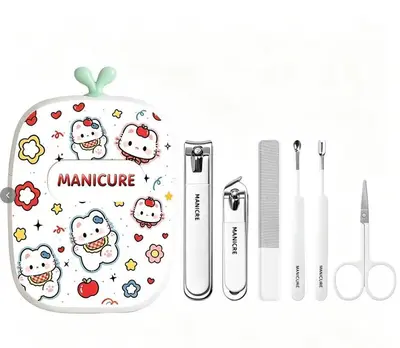 Stainless steel nail clipper set, 6-piece portable - 7