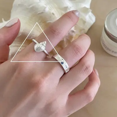 S925 pure silver women's ring open adjustable minimalist - 11