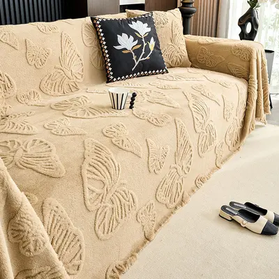 2025 neue Creme-Stil-Sofa leichte Luxus Premium-Bezug All-in-One Universal Wohnzimmer einfach elastischer rutschfester Sofabezug - 7