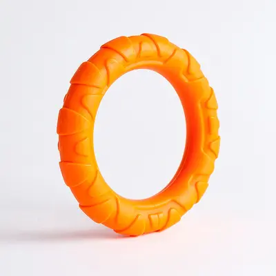 Dog Chew Toy, Durable TPR Teeth Cleaning Toy, Three-Ring - 12