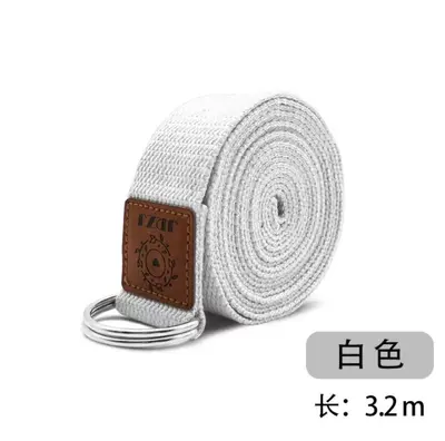 Iyengar Yoga Stretch Strap, Polyester Cotton, Non-Elastic Open Shoulder Warm-Up - 12