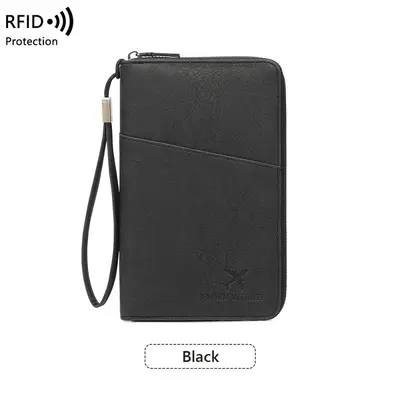 RFID passport holder, anti-magnetic zip case - 8