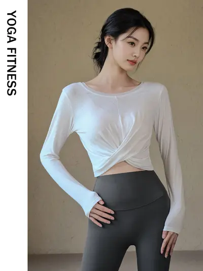 Plus Size Women's Yoga Sports Set Top, Running and Pilates Training, Spring Summer - 3