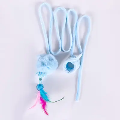 Cat Self-Play Toy with Suction Cup Spring Rabbit Ball, Retractable Door-Hanging Cat Toy - 11