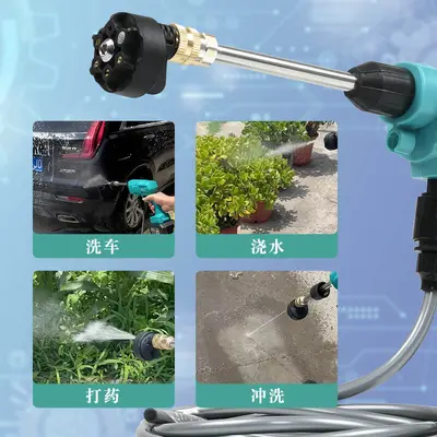 德国无线洗车机高压洗车水枪强力增压电动水抢锂电池刷车专用
