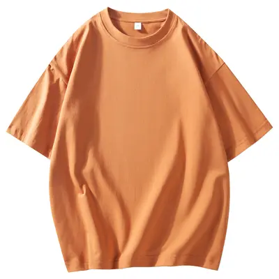 24 Pcs 190g Loose Fit Round Neck Short Sleeve Solid Color T-Shirt - 2