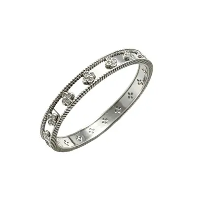 Vierblatt-Kleeblatt Strass-Armband, Kupfer 18K vergoldet, Damen-Accessoire