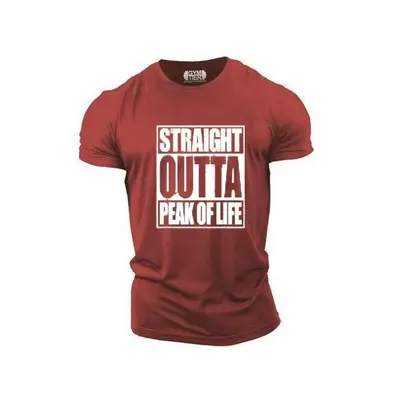 Herren Fitness-T-Shirt atmungsaktiv Rundhals Kurzarm Muskeltraining