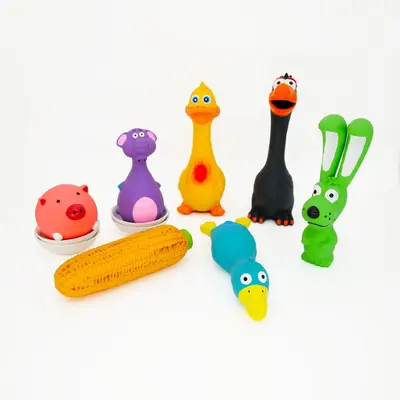 Оптовые игрушки для собак Dog Pet Squeaky Latex Toys Natural Latex Bite-Resistant Chew Toys Collection Dog Toys - 2