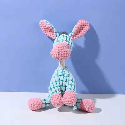 Donkey Squeaky Dog Toy, Unbreakable Chew-Resistant - 4