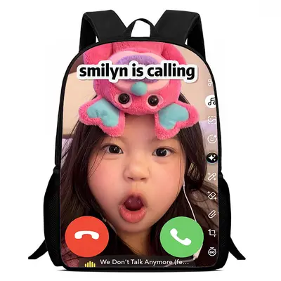 Kanye West Print Backpack with Video Call Meme Design, Student Schoolbag - 12