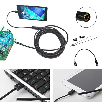 USB endoskop 5,5 mm, su geçirmez, IP67, 1 metre kablo - 3
