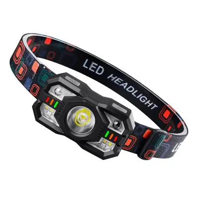 Smart sensor rechargeable LED headlamp, long battery life
