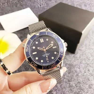 Men's waterproof quartz wristwatch, mesh band - 7