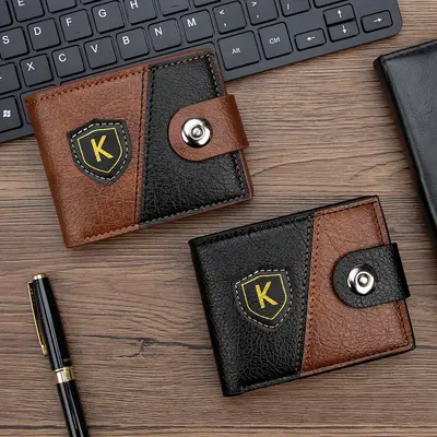 Men's Short Retro Multifunctional Wallet with Magnetic Snap and Multi-Card Slots - 2