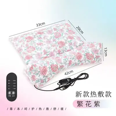 Buckwheat Cervical Pillow, Floral Pattern, Integrated - 10