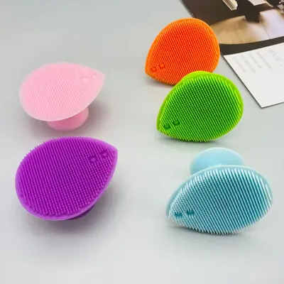 Silikon Gesichtsbürste Große Wassertropfen Herzform Gesichtsreinigungsbürste Manuelle Silikon-Shampoo-Bürste Gesichtsreinigungsmassagebürste - 2