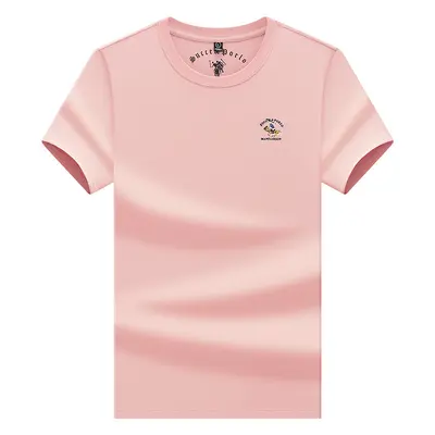 Pure Cotton Men's Round Neck Short Sleeve Loose Fit T-Shirt - 13