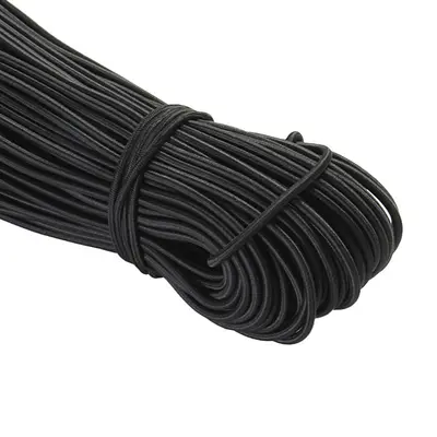 Siyah ve Beyaz Lateks Özlü Elastik İp, 1-10 mm, Yumuşak Giysi Aksesuarı - 6