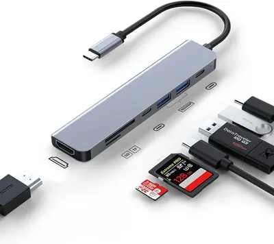 Typec Fünf-in-Eins Dockingstation für Mobiltelefon, Tablet, Konverter, Spielkonsole, HDMI-Dockingstation, USB-Hub - 13