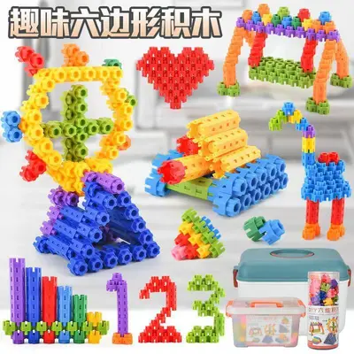 Hexagonal Building Blocks, DIY Educational Toy for Ages 3-6 - 4