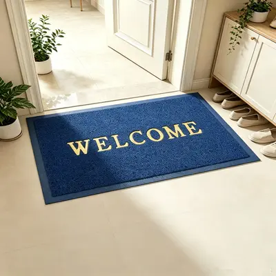 PVC Loop Pile Door Mat with Printed Logo, Waterproof, Anti-Slip - 10