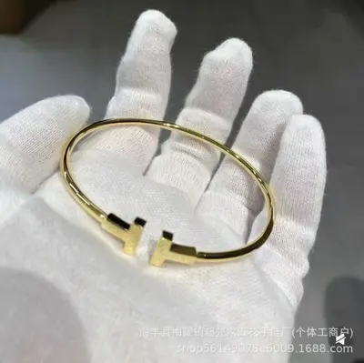 Tiga T1 Double T Bracelet 18K Rose Gold Diamond - 7