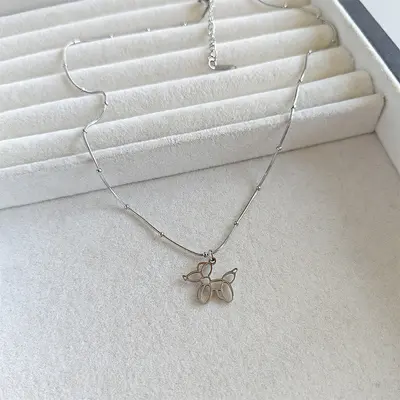 Freshwater pearl necklace, titanium steel, non-fading - 9