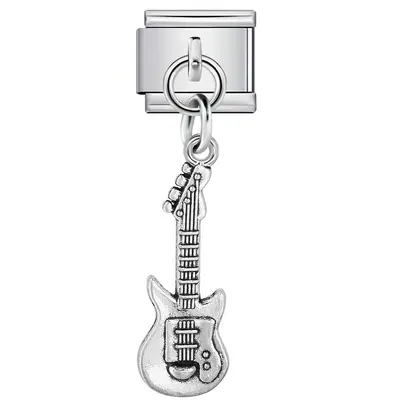 Musical instrument charm bracelet, Italian modular DIY style - 9
