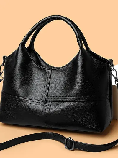 Women's Patchwork Handbag, Large Capacity, Single Shoulder and Crossbody - 6