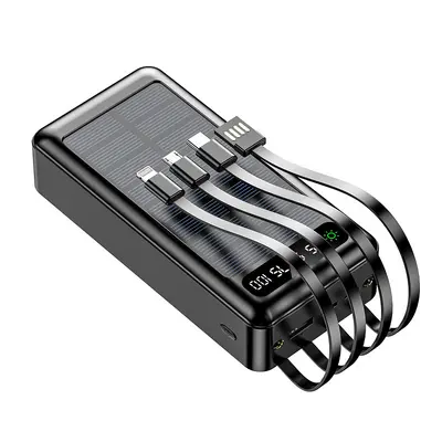 Großhandel Crossborder Solar Power Bank mit integriertem Vier-Draht großer Kapazität mobile Stromversorgung Outdoor Sharing anpassbar