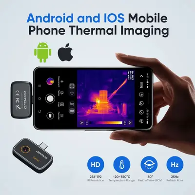 256x192 Typ-C Smartphone-Wärmebildkamera für Stromleitungs-Fehlersuche