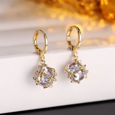 Zirconia women's earrings, luxury style, versatile - 7