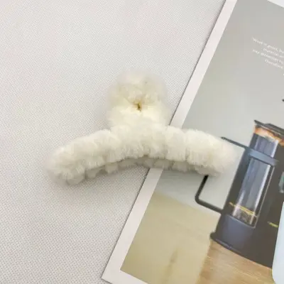 Oufei Le koreanische Version großer Nerzfell-Plüsch-Haarklammer Herbst-Winter Hinterkopf Kaninchenfell-Haiclip Haarspange Haarschmuck Großhandel - 11