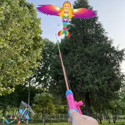 Hand-Held Reel Eagle Kite for Children, Easy to Fly in Light Breeze - 7