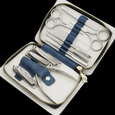 Maniküre-Set zur Entfernung von Hornhaut, Hornhautschere, Maniküre-Set, rostfreies Stahlpedikür-Set, 11-teilige Nagelschere, Beauty-Pediküre