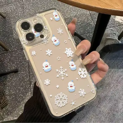 透明太空壳黎深雪人适用于苹果17 16 15 13promax手机壳12 11软xs