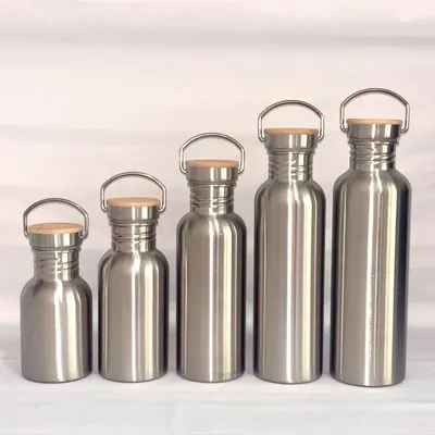 304 stainless steel water cup sports water bottle outdoor portable large capacity water bottle stainless steel single-layer American wide-mouth bottle - 8