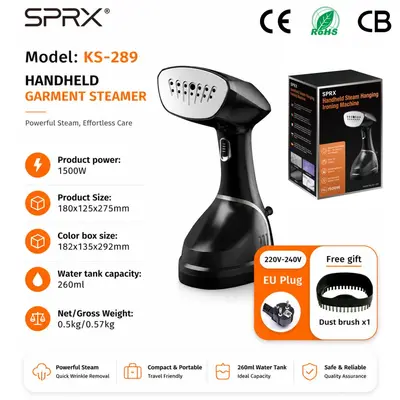 SPRX buhar ütüsü, katlanabilir, taşınabilir, El tipi ütü - 8