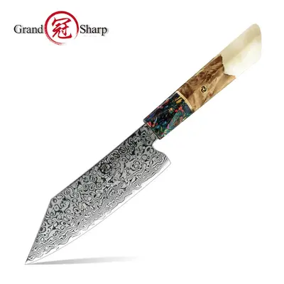 Guanrui AUS10 Çeliği Şam Çeliği Japon Şef Bıçağı Seti - 12
