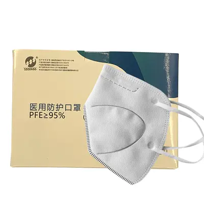 Yizhong Medical N95 Mask, Ear-Loop, Foldable, 5-Layer Protection