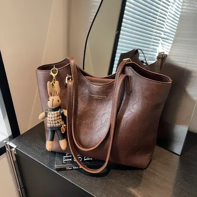 Women's Large Autumn Winter Tote Bag, 2026 Single Shoulder Bag - 2