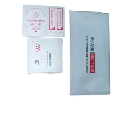 Wholesale Mobile Phone Cleaning Kit 3-in-1 Screen Protector Application Tool Screen Cleaning Dust Removal Accessories Pack with Tempered Glass Film and Alcohol Wipes